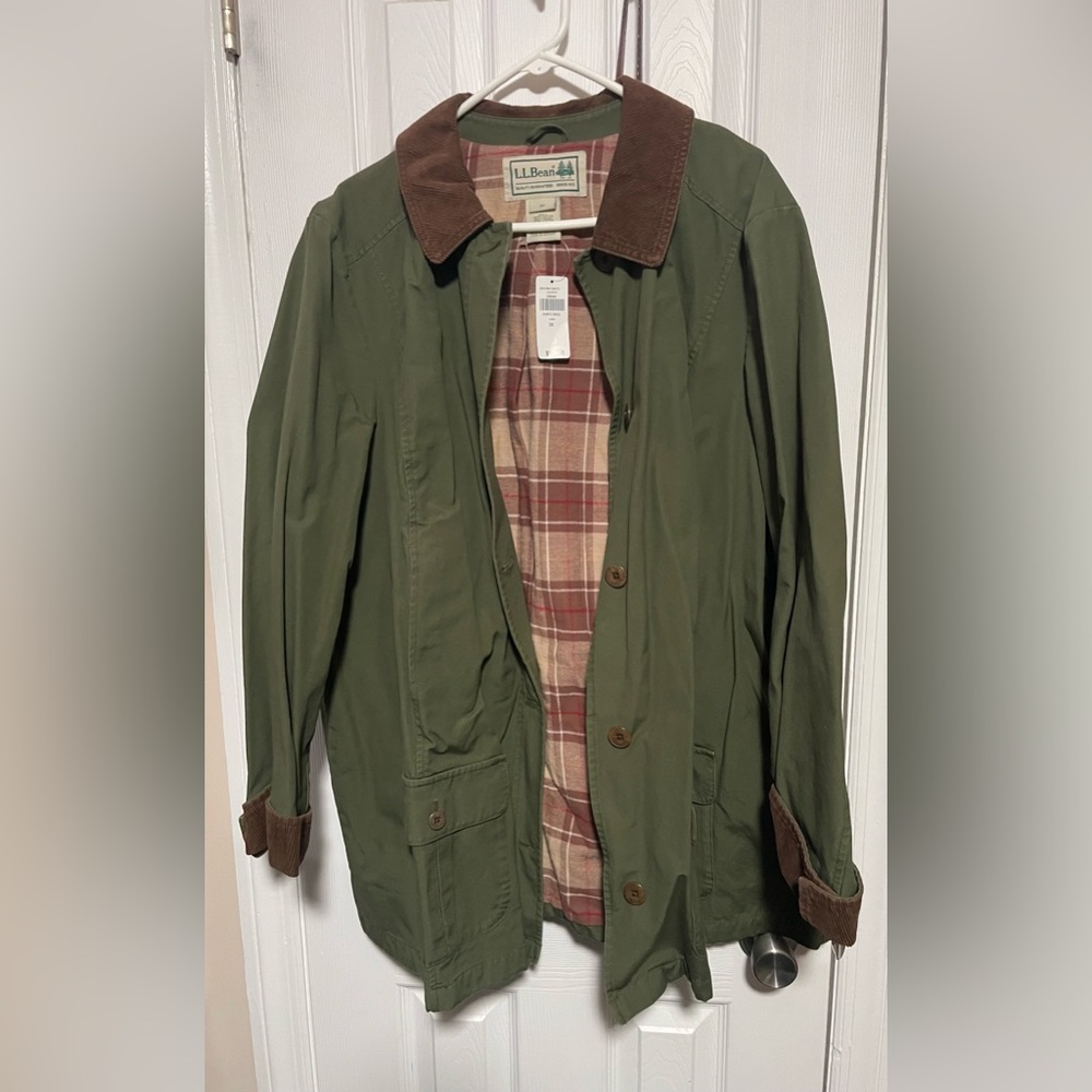 NWT L.L. Bean Women's Adirondack Barn Coat, Flannel-Lined 3X